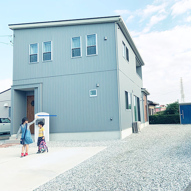 シルバー ガルバリウムの家 Lixilドア 玄関 入り口のインテリア実例 10 18 23 48 16 Roomclip ルームクリップ