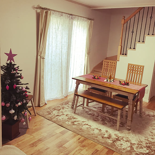 机/テーブルランナー クリスマスツリー/ゴールドツリー/クリスマス仕様/テーブルランナー&hellip;などのインテリア実例 20181126