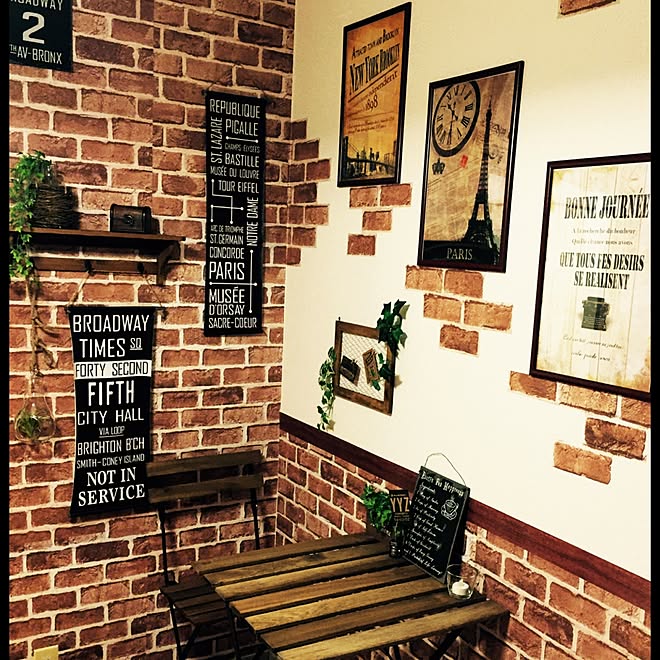 キッチン/カフェ風/セリア/salut!/フェイクグリーン...などのインテリア実例 - 2015-11-01 00:04:51