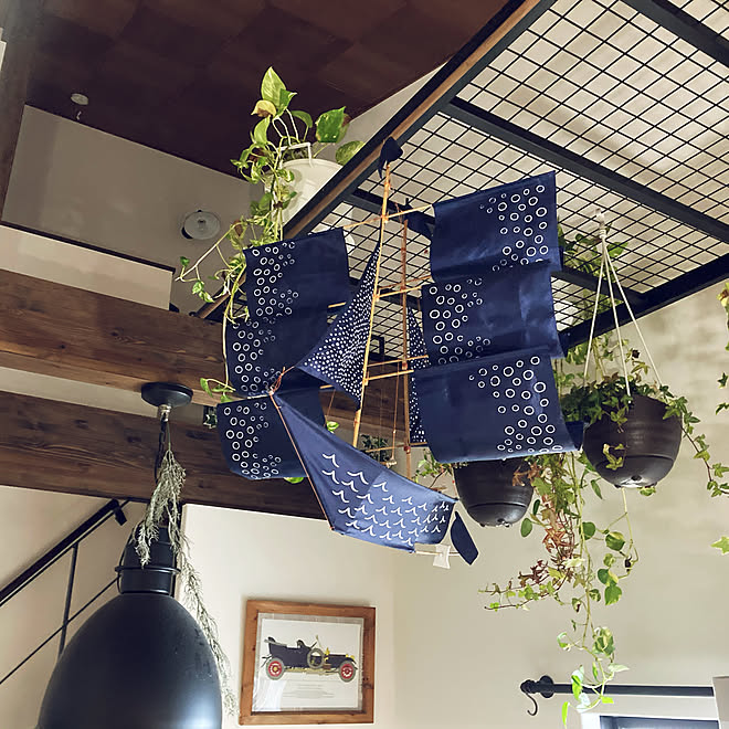 インダストリアル 帆船 巨大モビール モビール 凧 などのインテリア実例 12 26 17 51 33 Roomclip ルームクリップ