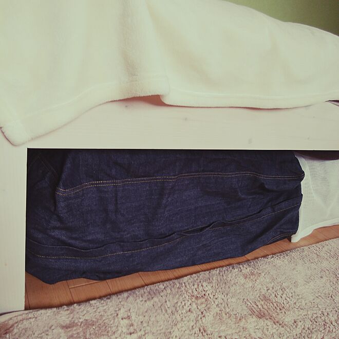 無印良品 デニム 布団収納袋 ベッド周り ベッド下のインテリア実例 17 05 14 15 59 27 Roomclip ルームクリップ