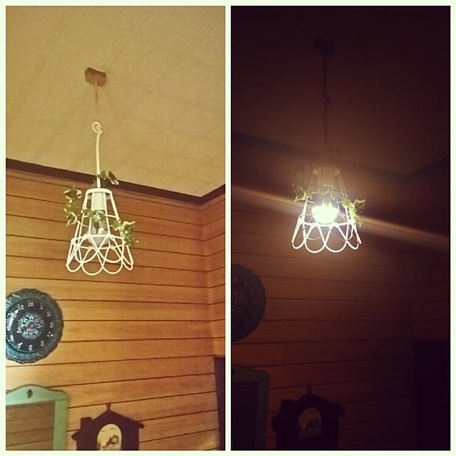 玄関 入り口 照明 電球ガード フェイクグリーン 電球カバー などのインテリア実例 15 12 02 21 27 37 Roomclip ルームクリップ