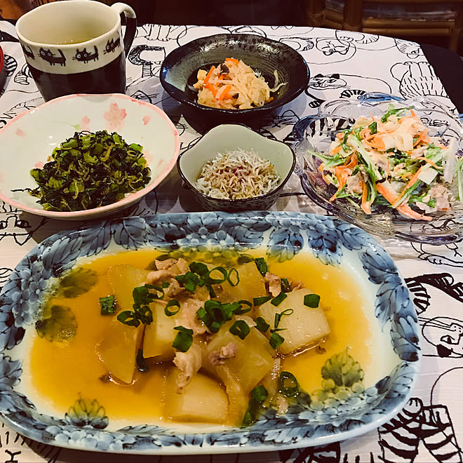 切り干し大根/ちりめん大根擦り/大根と水菜のシーチキンサラダ/大根葉