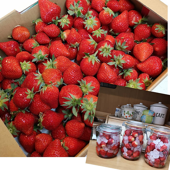 キッチン いちご シロップ漬け サワー イチゴのインテリア実例 06 21 21 34 47 Roomclip ルームクリップ