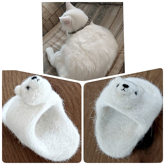 茶色love同好会 猫用スリッパ 手作り 猫の抜け毛で作りましたのインテリア実例 22 03 18 09 57 30 Roomclip ルームクリップ