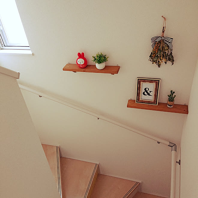 部屋全体 階段の壁 ドライフラワー フェイクグリーンのインテリア実例 07 16 14 22 33 Roomclip ルームクリップ