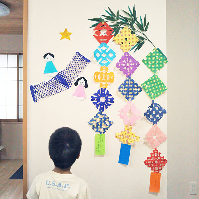 壁/天井/七夕/建売/狭小/子供と暮らす...などのインテリア実例 20190628 074249