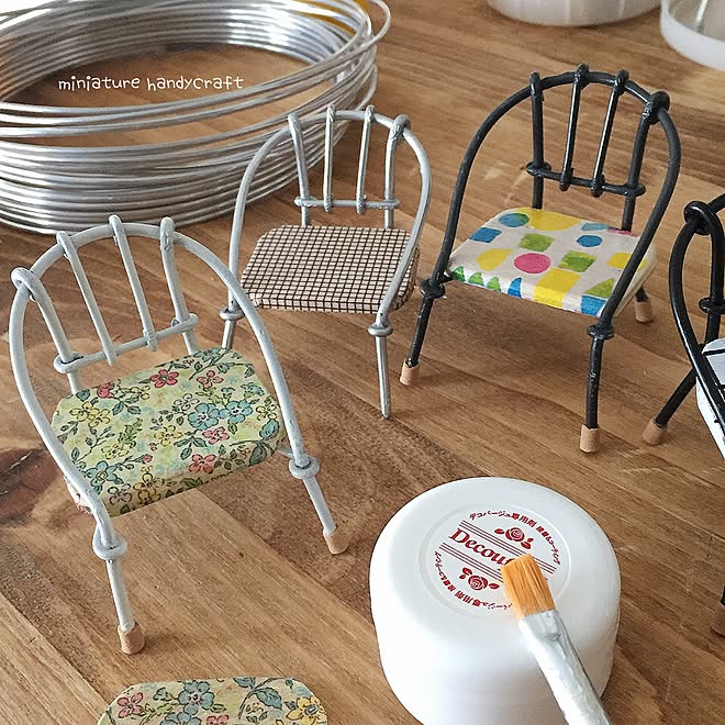 机 作業机 豆椅子 ミニチュア ミニチュア雑貨 などのインテリア実例 17 04 11 12 37 14 Roomclip ルームクリップ