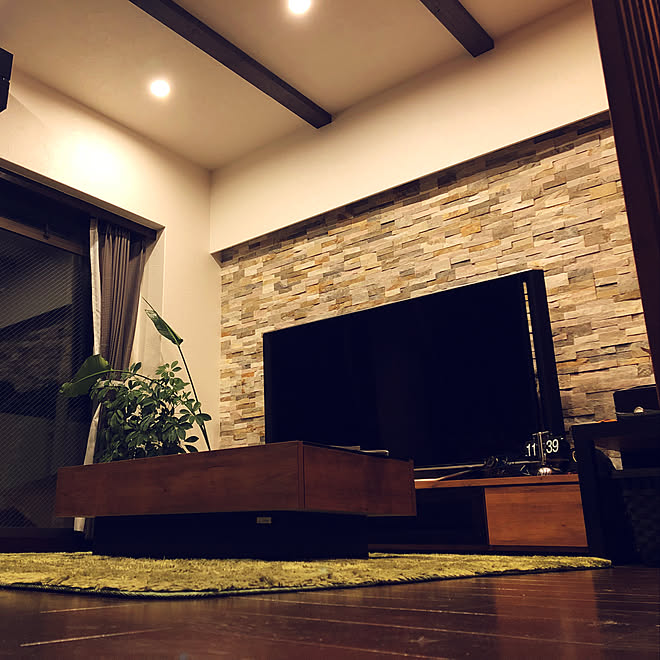 リビング 観葉植物 テレビ周り リビングの一角 車好き夫婦 などのインテリア実例 18 10 01 00 59 10 Roomclip ルームクリップ