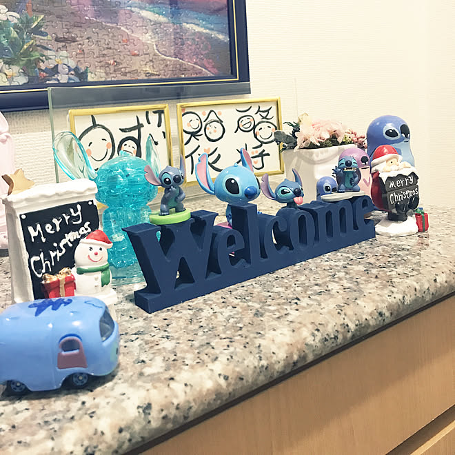 玄関 入り口 スティッチ ダイソー 100均 嫁のお気に入り などのインテリア実例 17 12 08 23 40 28 Roomclip ルームクリップ