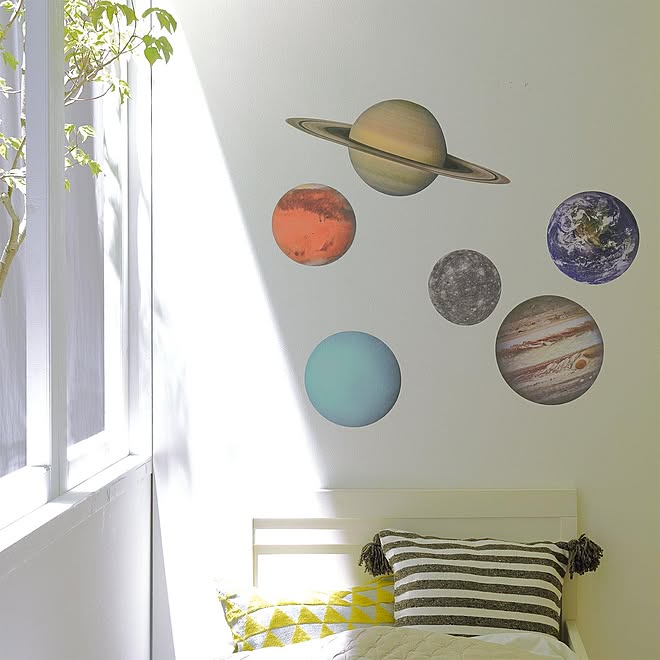 ステッカー 惑星 子ども部屋 キッズルーム 壁紙屋本舗 などのインテリア実例 08 28 17 41 37 Roomclip ルームクリップ