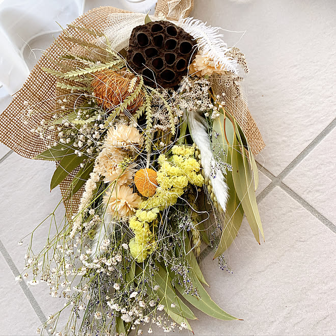 趣味 ドライフラワー ドライフラワーアレンジ スターチスのドライフラワー ナチュラル などのインテリア実例 21 05 03 10 56 47 Roomclip ルームクリップ