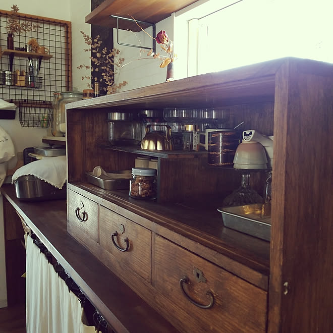 キッチン/古道具/桐箪笥リメイク/ふるいもの/食器棚のインテリア実例 20190522 105006 ｜ RoomClip（ルーム