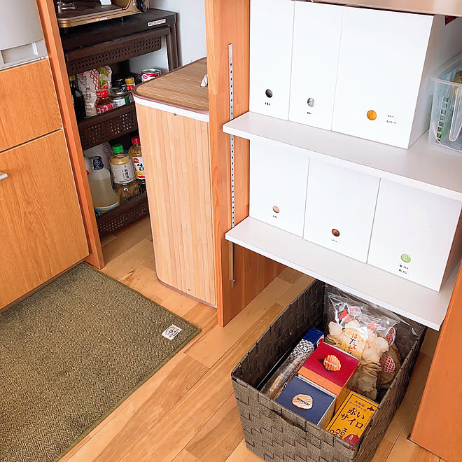 乾物収納 お菓子収納 ニトリ ファイルケース 調味料ラック などのインテリア実例 21 02 12 22 09 Roomclip ルームクリップ
