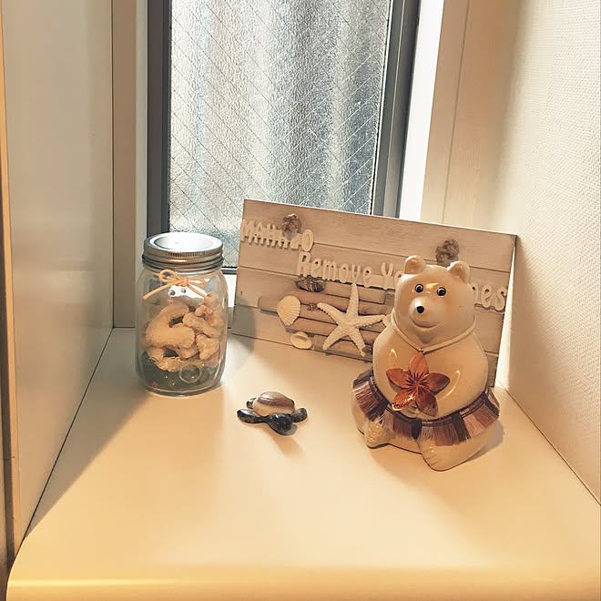 玄関 入り口 北欧雑貨 北欧インテリア しろくま貯金箱ハワイコーデ しろくま貯金箱 手作りアイテム などのインテリア実例 19 05 07 16 25 23 Roomclip ルームクリップ