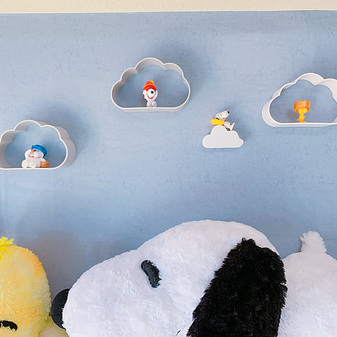 ガチャ 雲シェルフ スヌーピー 壁 天井のインテリア実例 21 10 28 13 08 35 Roomclip ルームクリップ
