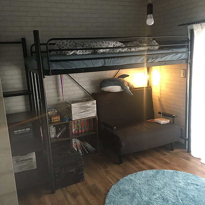 ロフトベッド 秘密基地 キッズスペース キッズスペース 子供部屋男の子 ニトリ などのインテリア実例 01 26 10 59 08 Roomclip ルームクリップ