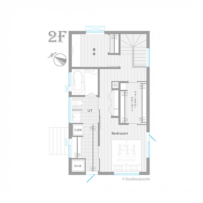 間取り 間取り図 2階ut 2階風呂 2階お風呂 などのインテリア実例 19 06 26 15 47 11 Roomclip ルームクリップ