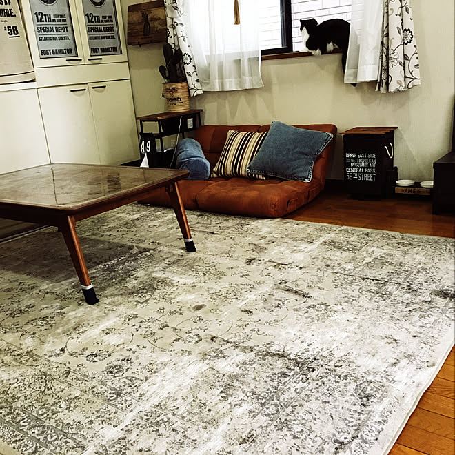 ラグを変えたよ ダイソー 100均 キャンドゥ ニトリ などのインテリア実例 07 18 09 43 02 Roomclip ルームクリップ