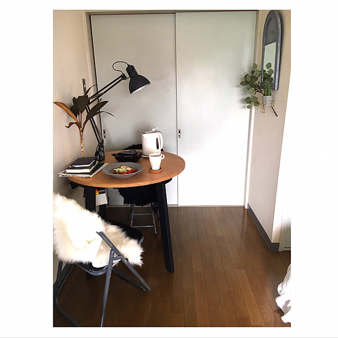 小さい空間 あさごぱん Ikeaのダイニングテーブル グレーインテリア 賃貸でも楽しく などのインテリア実例 17 08 19 14 50 14 Roomclip ルームクリップ