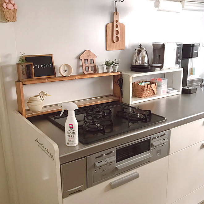 猫が登るので毎日使う前使ったあと掃除/毎日のリセット/コンロ台の掃除 