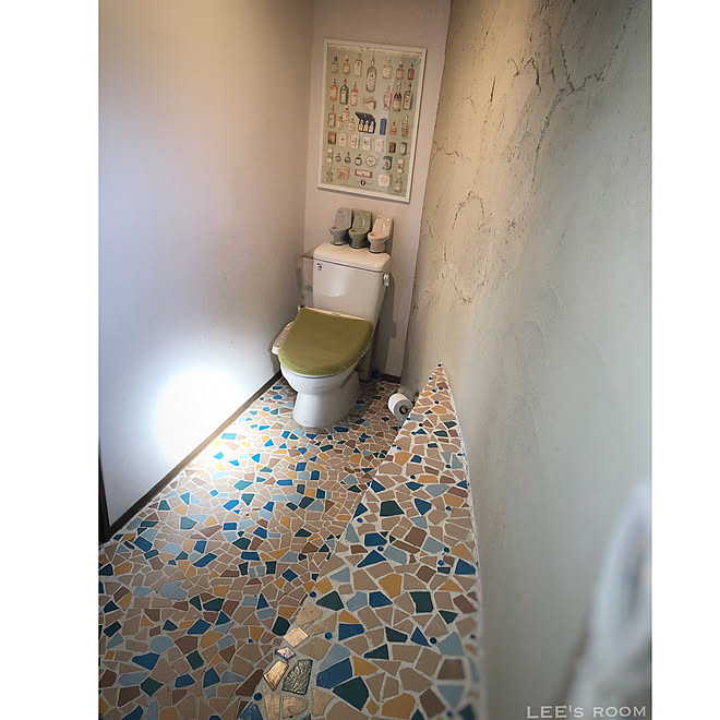 バス トイレ パウダールーム兼トイレ タイル貼りdiy モザイクタイル 土壁のインテリア実例 18 11 17 12 40 41 Roomclip ルームクリップ バス トイレ パウダールーム兼トイレ タイル貼りdiy モザイクタイル 土壁のインテリア実例 18 11 17 12 40 41 Roomclip ルームクリップ