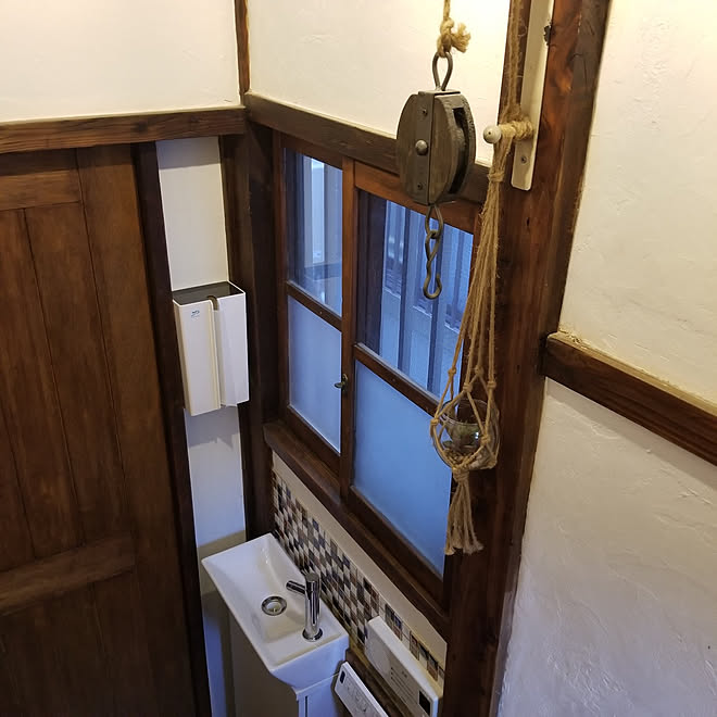 バス トイレ トイレのインテリア 古民家再生 古民家diy 木のある暮らし などのインテリア実例 22 02 06 08 47 50 Roomclip ルームクリップ