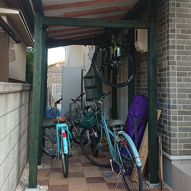 屋根 オンデュリン オンデュリン カインズ 玄関 入り口 自転車置場 Diy などのインテリア実例 18 11 25 23 51 12 Roomclip ルームクリップ
