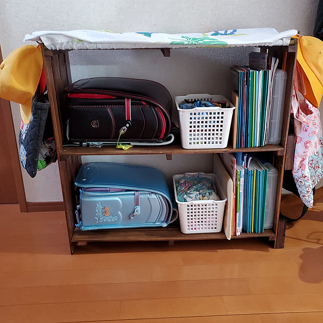 玄関/入り口/コレ、DIYしたよ！/すのこDIY/ランドセル置き場/セリアのインテリア実例 20200510 171958