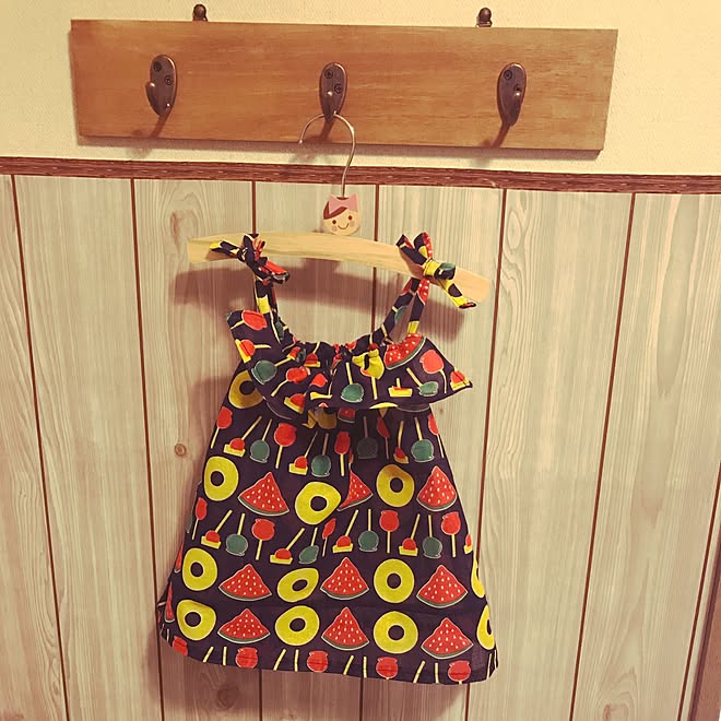 机 インテリアじゃなくてごめんなさい 子供服 ハンドメイド こどもと暮らす 手ぬぐいリメイク などのインテリア実例 17 06 11 04 27 19 Roomclip ルームクリップ