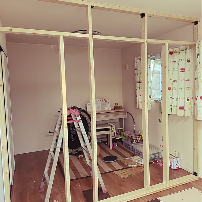 羽目板diy 羽目板 壁 間仕切り壁diy 間仕切り壁 間仕切りdiy などのインテリア実例 22 02 08 55 23 Roomclip ルームクリップ