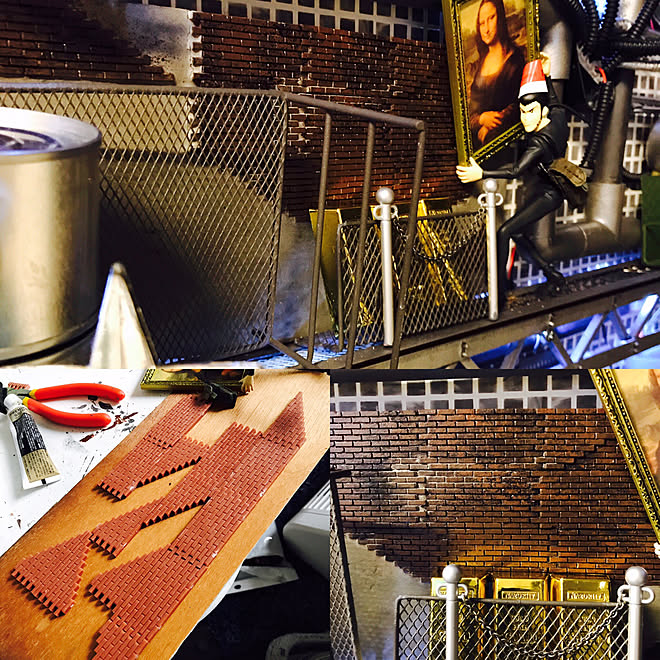 机 ルパン三世 ジオラマ 壁マニア グレーインテリア などのインテリア実例 17 12 24 17 44 05 Roomclip ルームクリップ