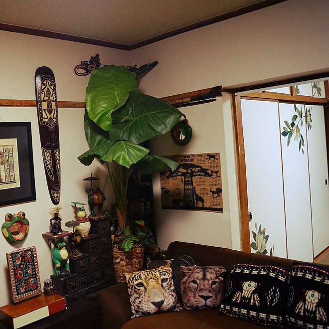 部屋全体 団地 アジアン バリ風 インドネシア などのインテリア実例 18 12 31 06 54 36 Roomclip ルームクリップ