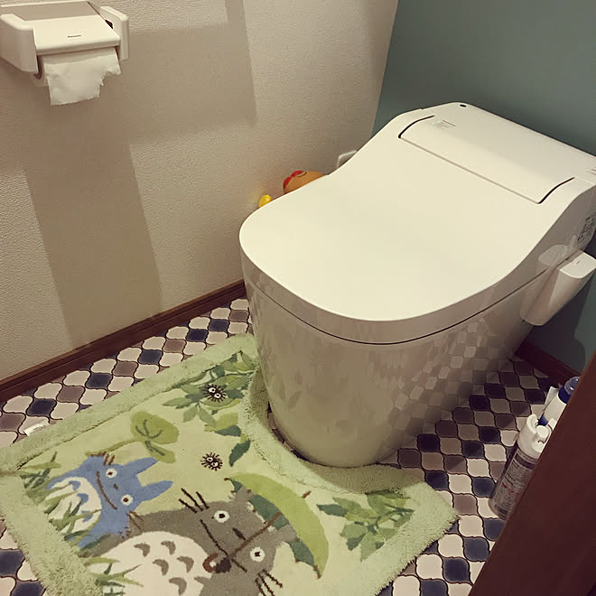 バス トイレ ジブリ 壁紙 ミントグリーンな壁紙 Panasonic などのインテリア実例 18 01 18 54 33 Roomclip ルームクリップ