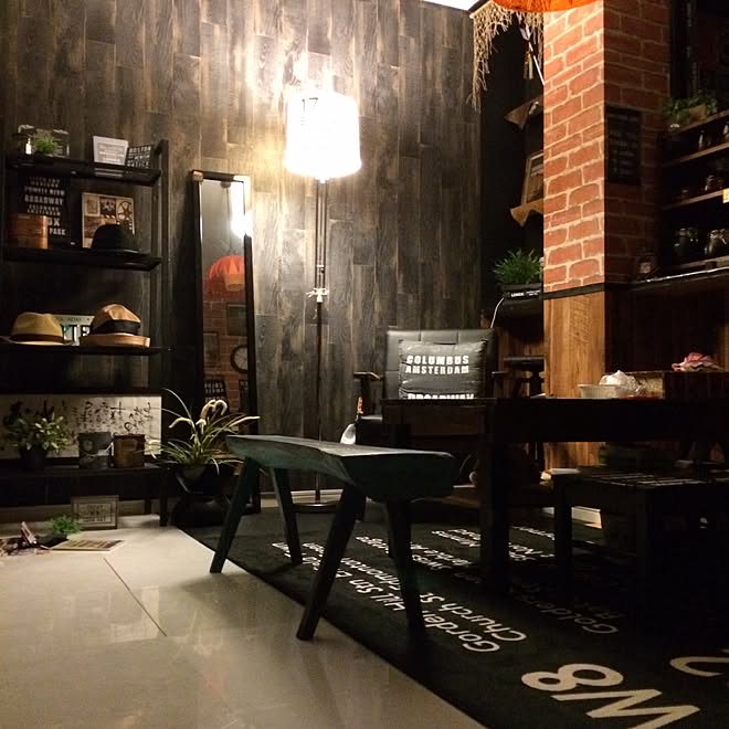 部屋全体 壁紙屋本舗 男前 男前インテリア インテリア大好き などのインテリア実例 15 07 25 22 26 15 Roomclip ルームクリップ