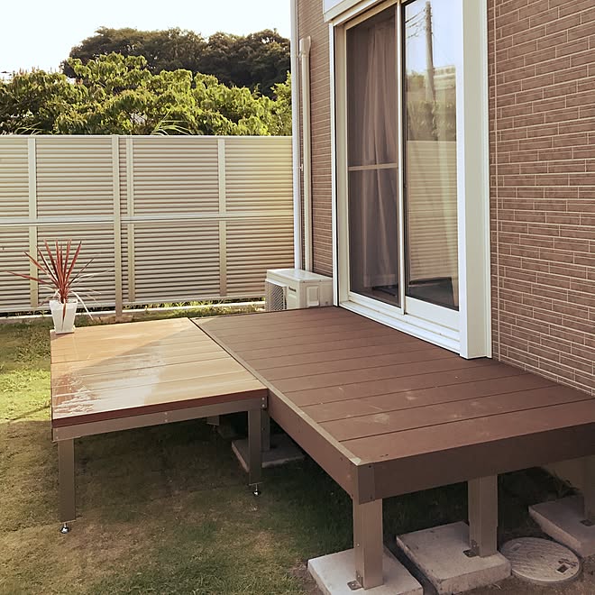 玄関 入り口 カインズホーム ウッドデッキdiy Diy 建売 などのインテリア実例 17 07 15 43 52 Roomclip ルームクリップ