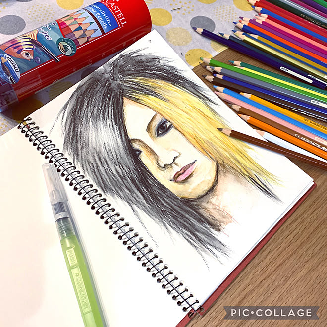 記録用 水彩色鉛筆練習中 絵の練習 絶え間なく注ぐ愛の名を 私の青春 などのインテリア実例 21 05 19 05 09 Roomclip ルームクリップ