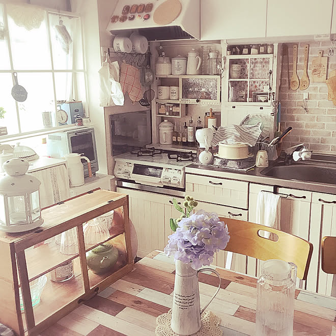 カフェ風/いつもいいねやコメありがとうございます♡/すのこ扉/シンク扉DIY/100均...などのインテリア実例 - 2020-06-28 12:55:45