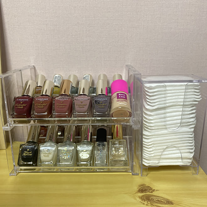 ディスプレイケース コットンケース ケース収納 ケース ネイルグッズ 収納 などのインテリア実例 21 06 30 17 27 56 Roomclip ルームクリップ