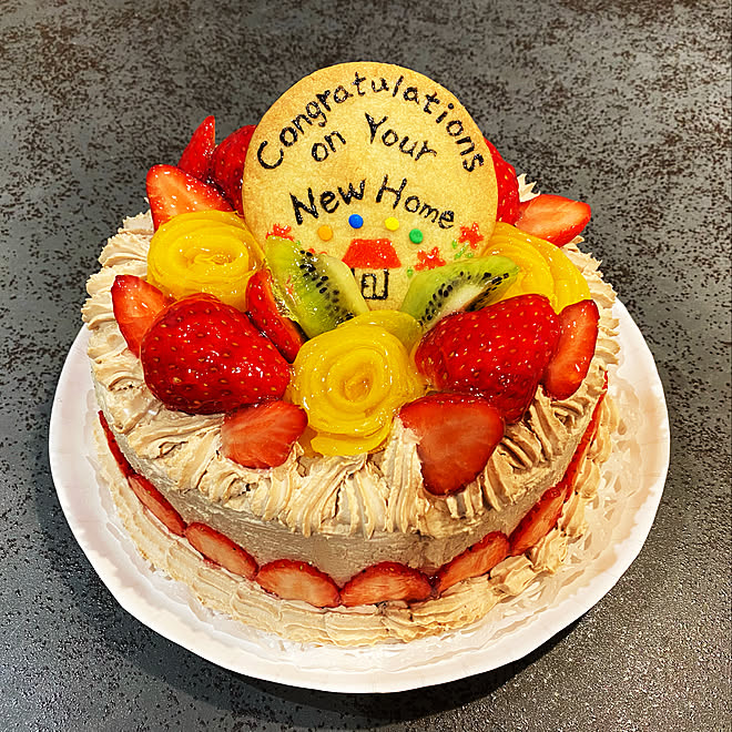 チョコレートケーキ手作り グレーズグレーのセラミックトップ 新築祝いの手作りケーキ 出来栄えは悪いが気持ちはたっぷり ルクルーゼ などのインテリア実例 21 12 18 02 10 55 Roomclip ルームクリップ