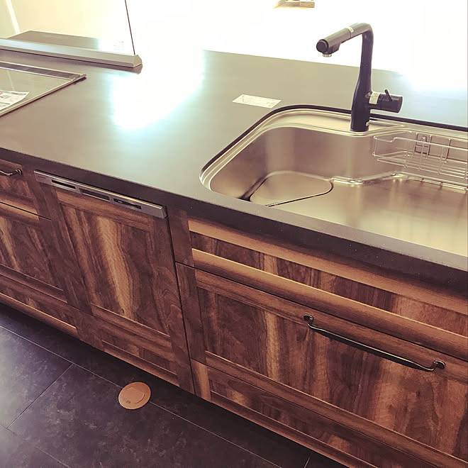 流れーるシンク ヘリンボーン クリナップ ステディア 男前 などのインテリア実例 19 03 25 14 19 Roomclip ルームクリップ