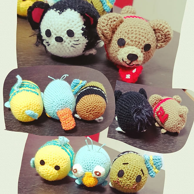 壁 天井 カラフル レトロポップ ディズニー ツムツム編みぐるみ などのインテリア実例 17 10 19 12 23 41 Roomclip ルームクリップ