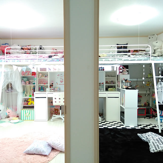 部屋全体/せまいおうち/いいね、押し逃げごめんなさい/こどもと暮らす/お姫様になりたい妹...などのインテリア実例 - 2019-04-18 13:18:54