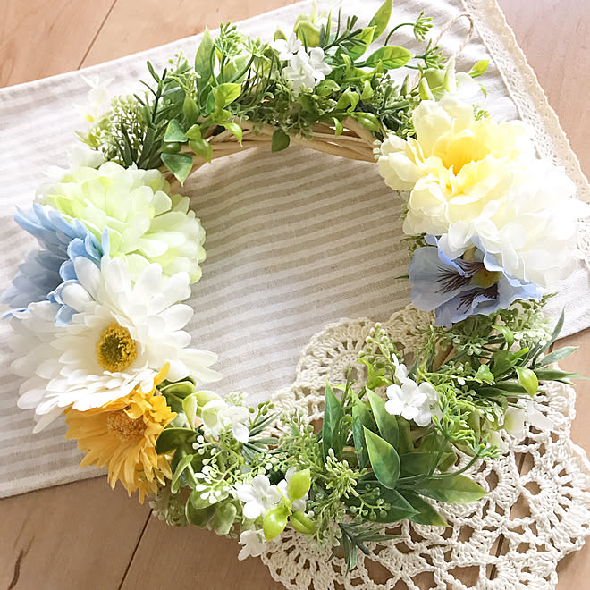 花のある暮らし Minne Satoto4416 ダイソー ハンドメイド 造花 などのインテリア実例 03 18 16 12 42 Roomclip ルームクリップ