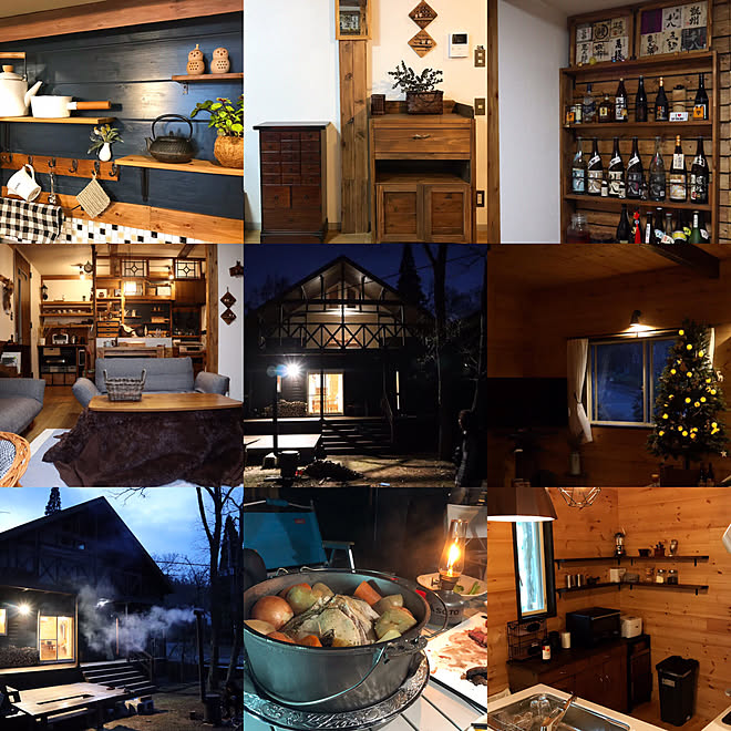 部屋全体 ベストナイン18 古民家風 別荘 ログハウス などのインテリア実例 18 12 30 09 46 23 Roomclip ルームクリップ