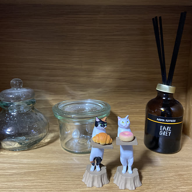 ビン好き/ガチャガチャ/シャンブル/猫/ダイソーなどのインテリア 