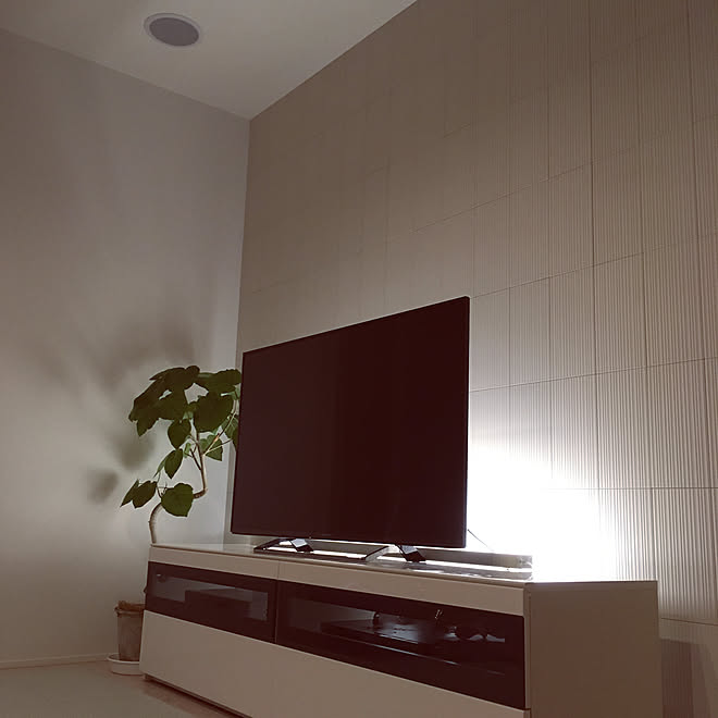 リビング テレビ裏 大光電機 グラナスヴァーグ エコカラットプラス などのインテリア実例 17 12 15 21 40 17 Roomclip ルームクリップ
