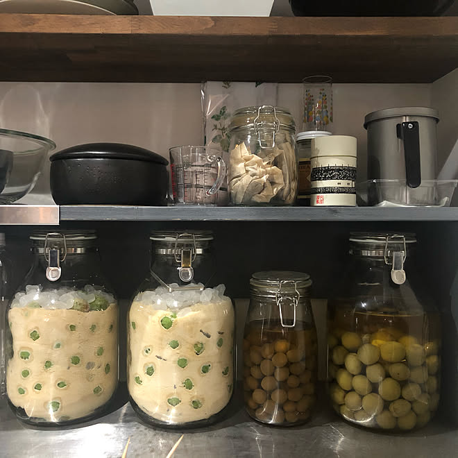 密封ビン ニトリ 梅酢 梅酒 梅シロップ作り などのインテリア実例 21 05 08 18 28 30 Roomclip ルームクリップ