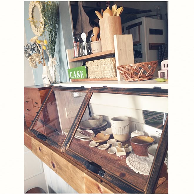 牧野潤さんの器 古道具 カトラリー ショーケース 小鹿田焼 などのインテリア実例 16 03 11 15 47 05 Roomclip ルームクリップ