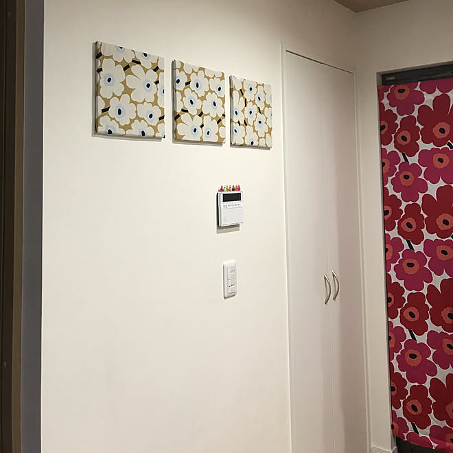 キッチン 壁 かべ マリメッコ ハンドメイド などのインテリア実例 18 11 29 23 33 38 Roomclip ルームクリップ